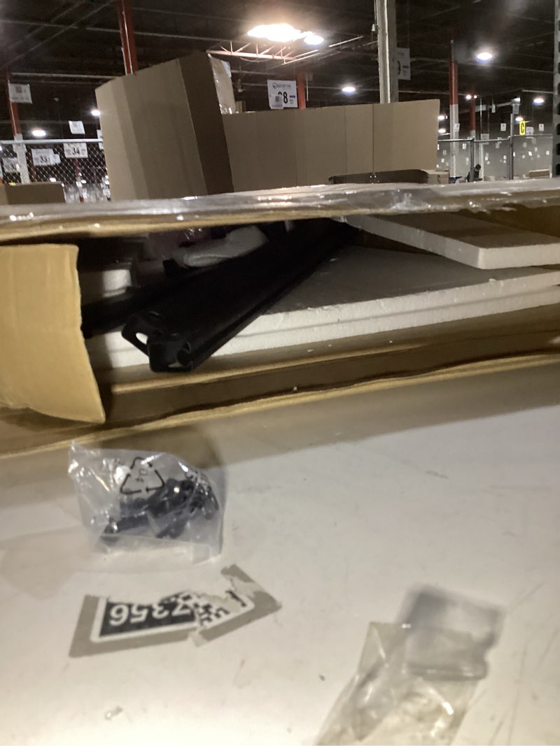 Condition photo showing As Is for Veehoo Chew Proof Elevated Dog Bed, Durable Raised Pet Cot with Soft PP Cotton-Filled Waterproof Mat, Washable Padded Cot for Indoor, Outdoor & Camping, 35-Inch, Black Black 35.0"L x 18.0"W x 7.0"Th