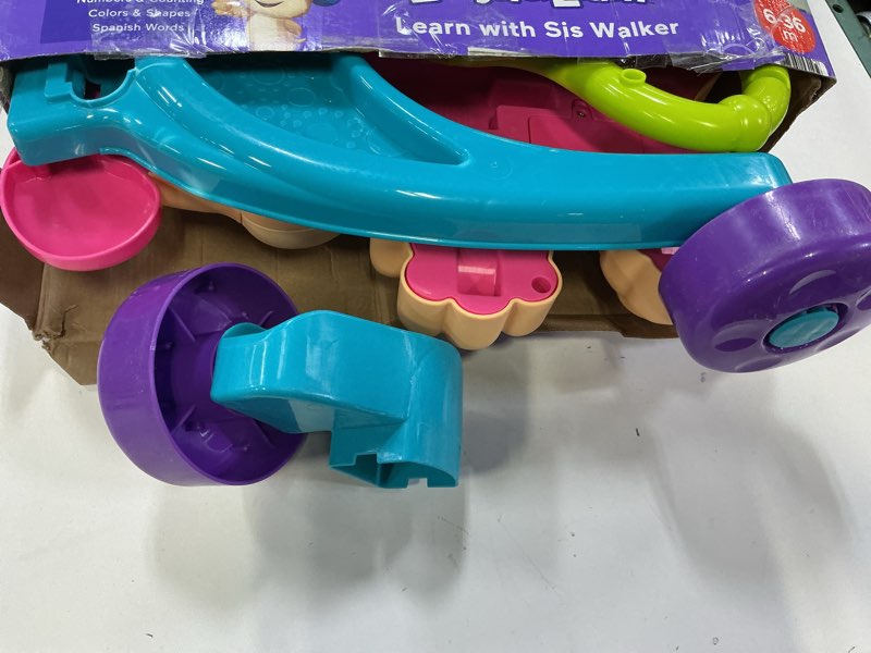 Condition photo showing As Is for Fisher-Price Baby Toy Laugh & Learn Smart Stages Sis Walker with Educational Music Lights & Activities for Infants Ages 6+ Months