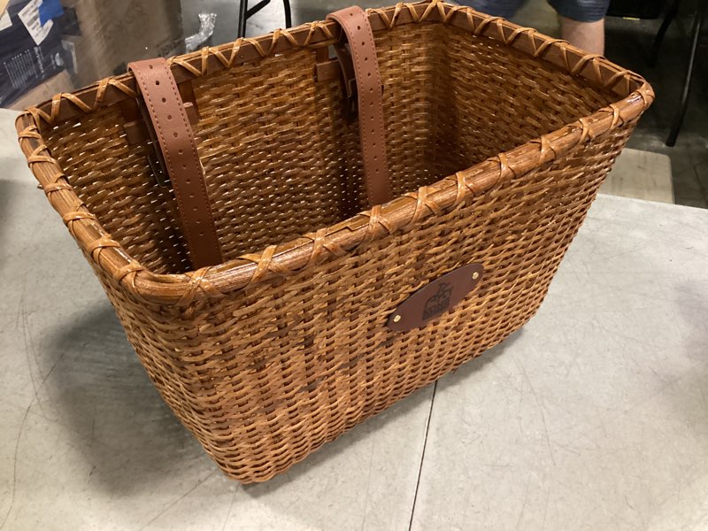 Condition photo showing New/Like New for bike basket, handmade rattan bicycle baskets, front bike baskets for women’, retro style bike baskets for adult bikes brown