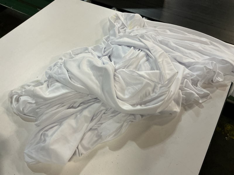Condition photo showing As Is for 6 panels white backdrop curtain for parties wedding wrinkle free 30ft x 10ft backdrop drapes for baby shower gender reveal birthday photo photography polyester fabric background decoration