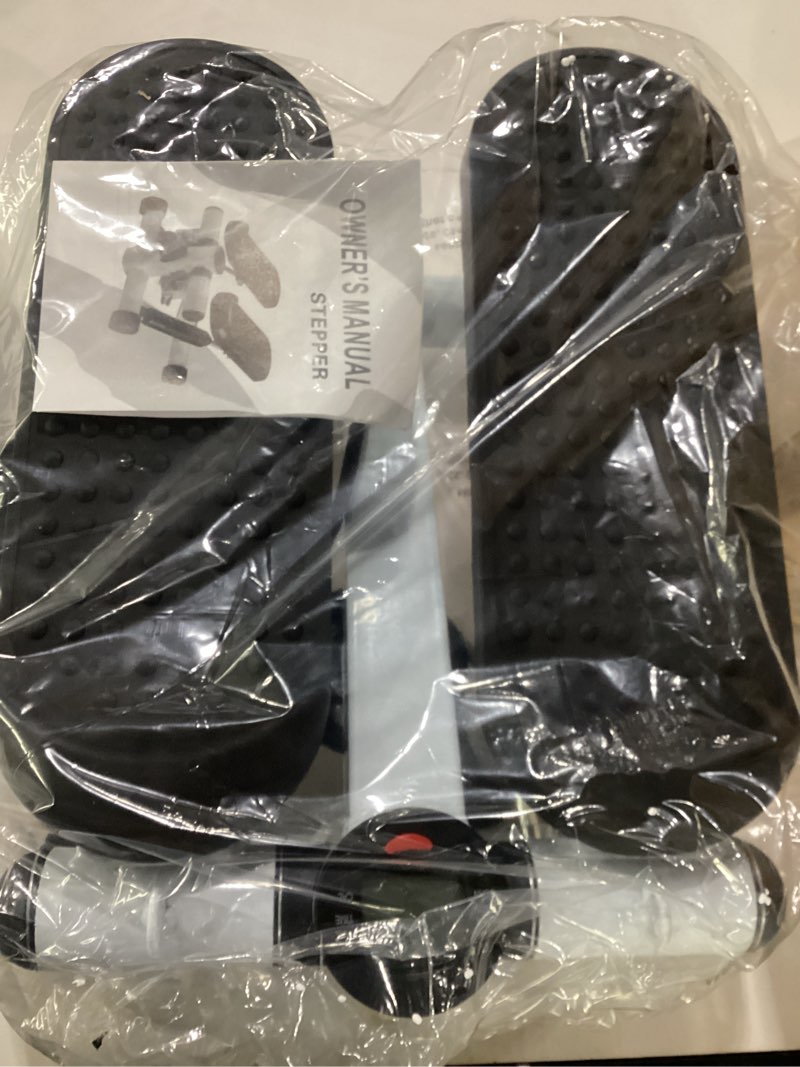 Mini stair Stepper for exercise at Home with resistance Bands. Includes LCD monitor 