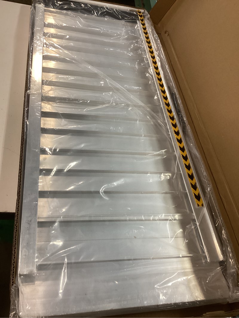 Condition photo showing Good Condition for fachnuo 3 feet portable wheelchair ramp, non-skid aluminum handicap ramps with handle, folding threshold wheel chair ramp for home steps, stairs, entry, threshold, curbs, stairs, 800lbs capacity aluminum 3ft(using height 3-9'')