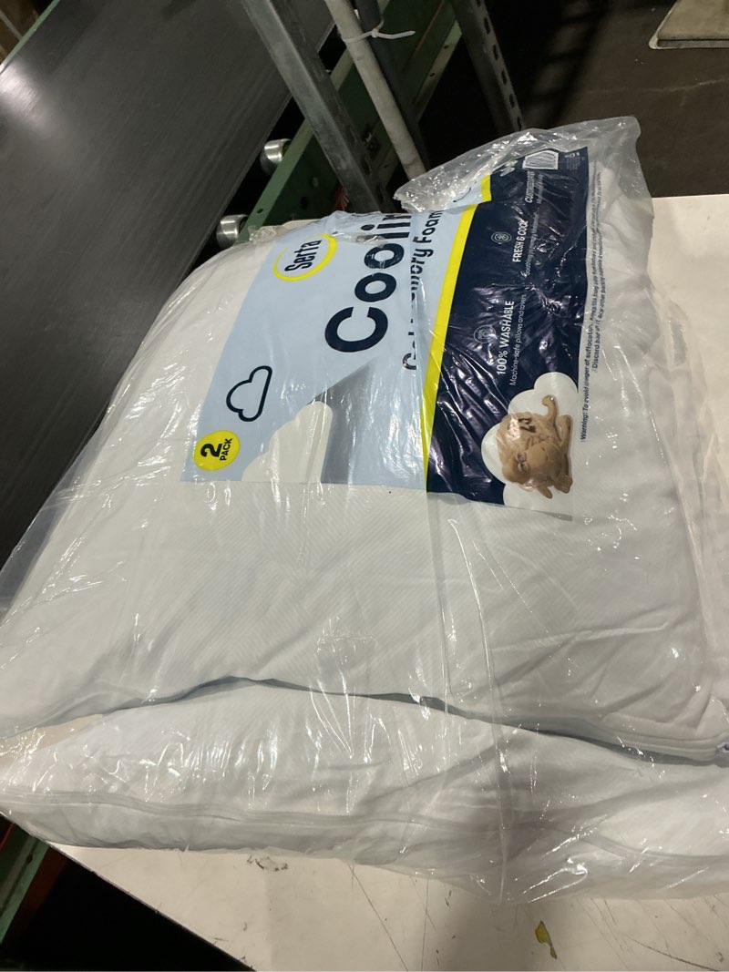 Condition photo showing Good Condition for serta gel memory foam cluster pillows, set of 2