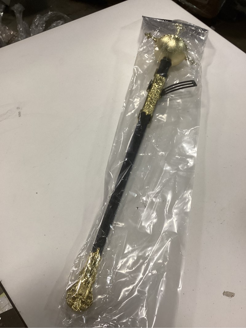Condition photo showing Good Condition for 2pcs Toy Sword,27" Fencing Sword Toys,Plastic Musketeer Sword and Sheath for Kids Role-Play Props,Halloween Cosplay Gold Style 1