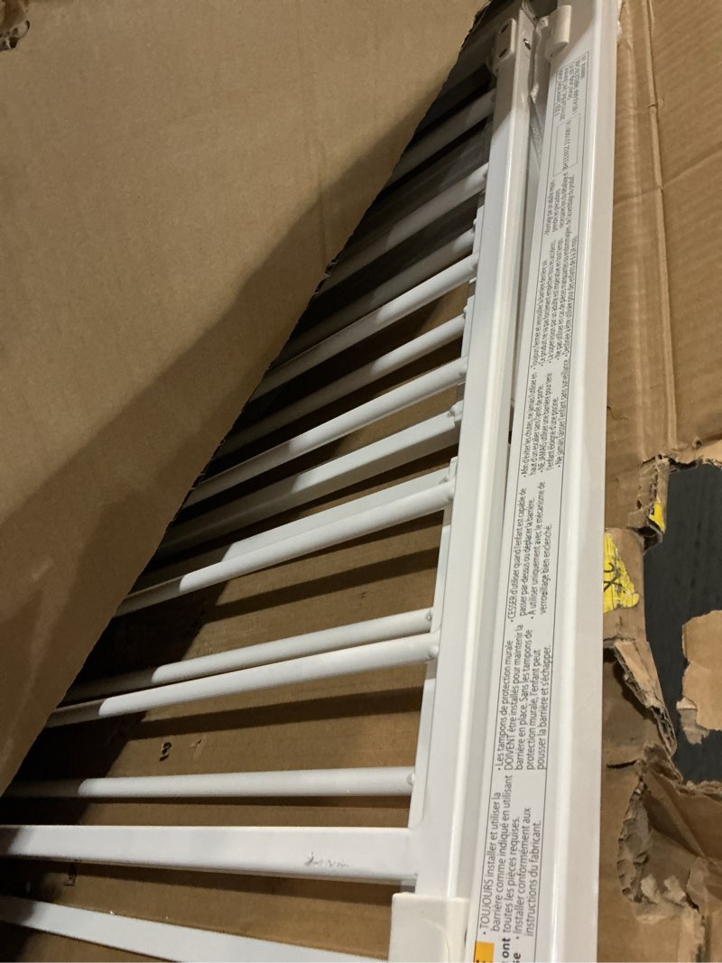 Condition photo showing Good Condition for Summer Infant Extra Tall & Wide Safety Pet and Baby Gate, 29.5"-53" Wide, 38" Tall, Pressure or Hardware Mounted, Install on Wall or Banister in Doorway or Stairway, Auto Close Walk-Thru Door - White White Gate