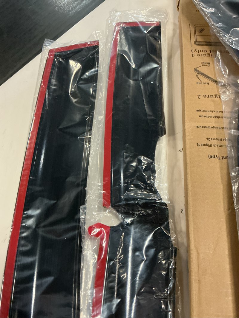Condition photo showing As Is for kpy rain guards fit for 2014-2020 lexus is200t is250 is300 is300h is350 is350f, out-channel window visors vent wind deflectors 4pc, car accessories for 14-20 lexus is series 2014-2020 is series