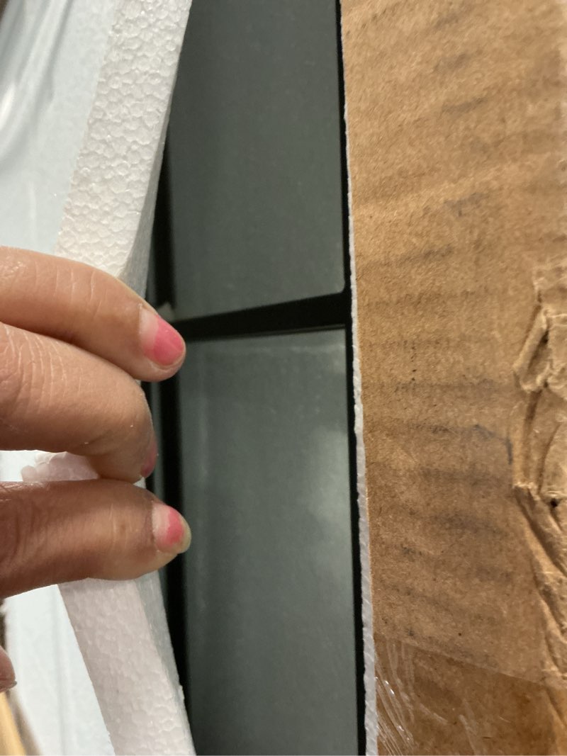 Condition photo showing New/Like New for Balck Full Length Mirror,Window Pane Grid Minimalism Long Floor Wall Mounted Mirrors for Entryway,Hallway,Living Room,Fireplace 22"X53" Black 53"L x 22"W