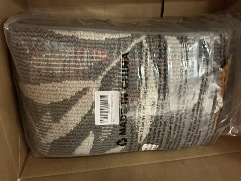 Condition photo showing Good Condition for jsei stair treads for wooden steps with 3d leaf pattern, 14 pack 9" x 28" carpet stair treads non-slip indoor with tpe backing, machine washable stair runners for kids elders and pets, grey 28''x9'' grey 14