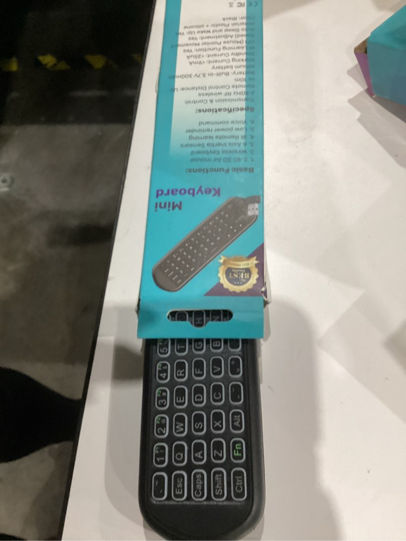 Condition photo showing New/Like New for iPazzPort Air Mouse Remote with Keyboard, 2.4G Wireless & Bluetooth Backlit Controller, 7-Color LED, Rechargeable Type-C, IR Learning for Smart TV, Android Box, PC, HTPC