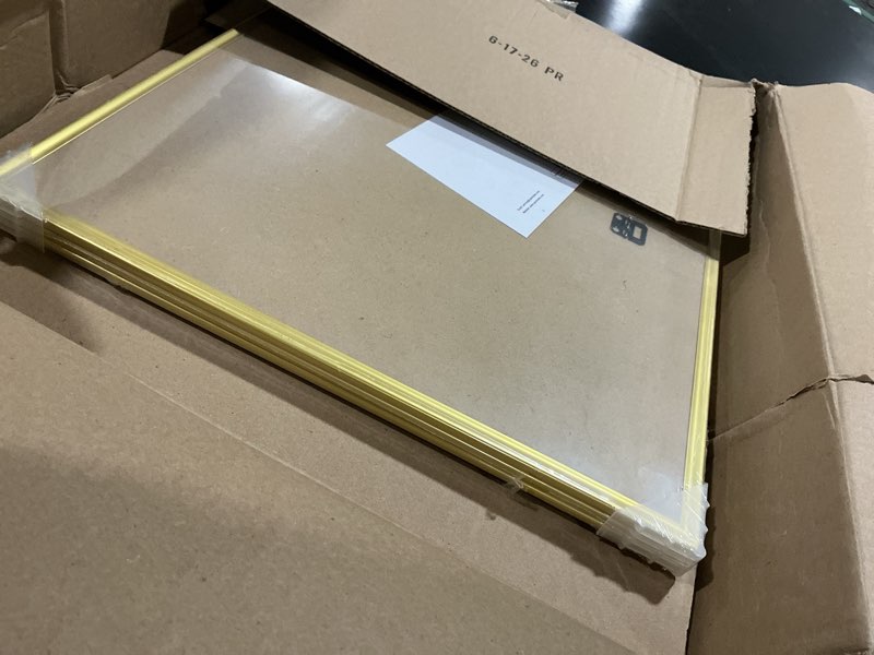 Condition photo showing Good Condition for upsimples 16x20 picture frame gold 3 pack, scratch-proof poster frames 16 x 20 for photo gallery - slide-in strips, horizontal or vertical wall mounting gold 16x20