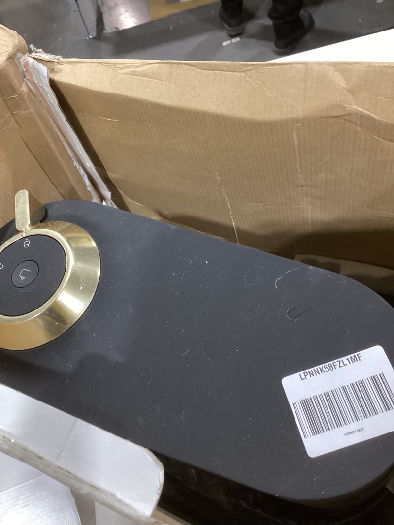 Condition photo showing As Is for Nespresso Festive Vertuo Pop+ Coffee and Espresso Maker by Breville, Matte Black Gold Machine Only Matte Black Gold