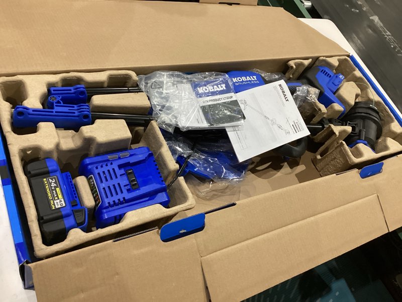 Condition photo showing Good Condition for kobalt quiet tech 24-volt 15-in straight shaft battery string trimmer 4 ah (battery included) (charger included)