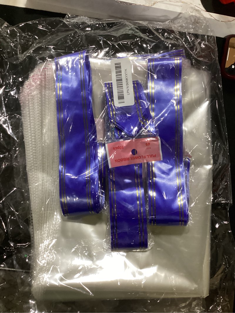 50 packs large cellophane bags 18" x 24" clear cellophane gift basket wraps 2.3 mil thick transparen