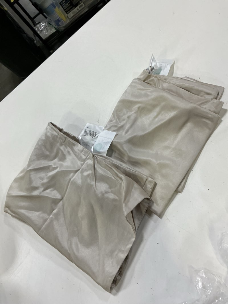 Condition photo showing As Is for quince mulberry silk pillowcase champagne, queen