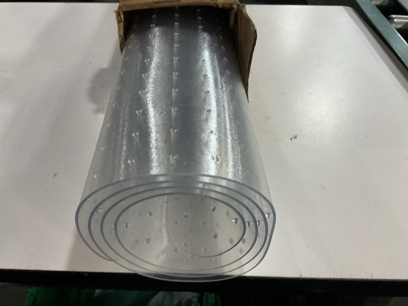 Condition photo showing Good Condition for Office Chair Mat for Low Pile Carpet with Lip, 48" x 60" Clear Plastic Floor Protector, Heavy Duty Desk Chair Mat for Rolling Chairs, Smooth Glide Computer Mat for Home Office 48"x60"