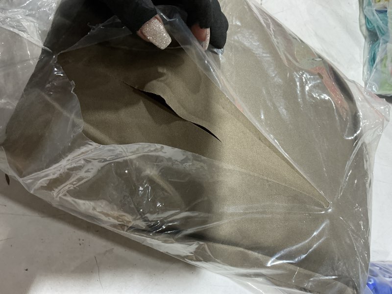 Condition photo showing As Is for grill gazebo replacement top, 5 * 8 outdoor bbq top cover, double layer bbq gazebo top canopy for model #l-gg001pst-f (khaki)