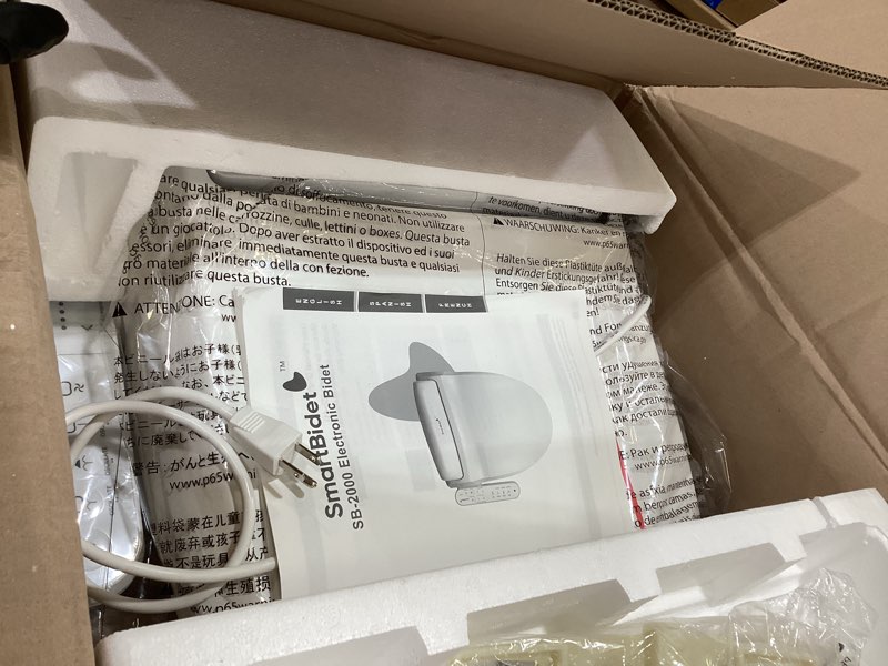 Condition photo showing Good Condition for SmartBidet® SB-2000WE Electric Smart Bidet Toilet Seat with Heated Seat, Warm Air Dryer, Temperature Control Wash, and Control Panel, Elongated Seat Elongated Side Control