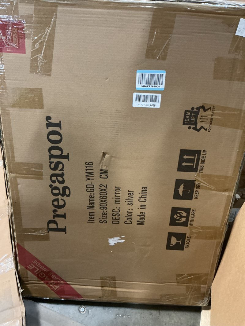 Condition photo showing Good Condition for Pregaspor Wall Mirror for Bathroom, 24" x 36" Rectangular Frameless Vanity Mirror, Polished Beveled for Over Sink Rectangle - 24" x 36"