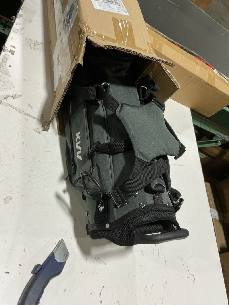 Condition photo showing New/Like New for kvv junior golf bag, lightweight golf stand bag for young players for ages 4-6,6-8,9-12, 12 and up charcoal ages 8-12