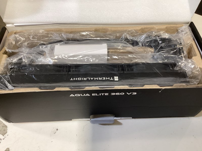 Condition photo showing New/Like New for thermalright aqua elite 360 v3 water cooling cpu cooler, 3 pwm argb fans with s-fdb bearings,efficient pwm controlled pump,for amd/am4/am5, intel lga1150/1151/1200/2011/1700, (ae360 v3)