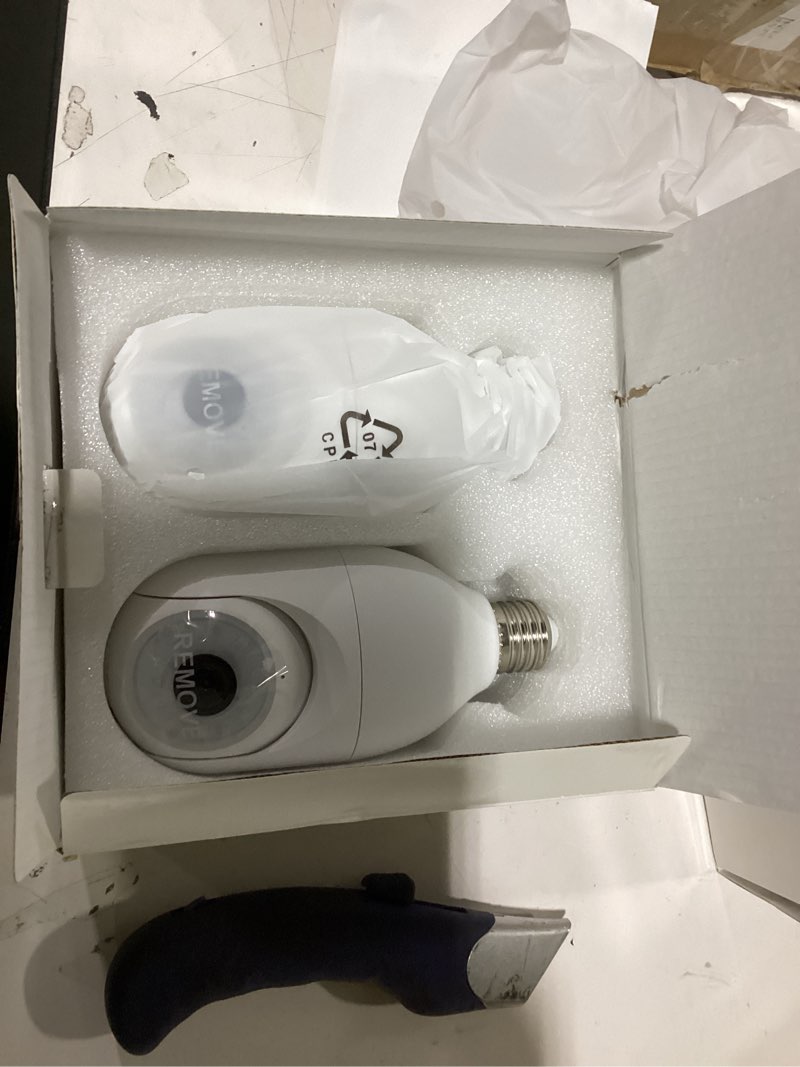 Condition photo showing New/Like New for light bulb security camera wireless outdoor, 5g&2.4g wifi cameras for home security with patrol, ai human detection, motion tracking, 2-way talk, color night vision, sd/cloud, 24/7 recording(2 pack) 5ghz&2.4ghz(2pack)