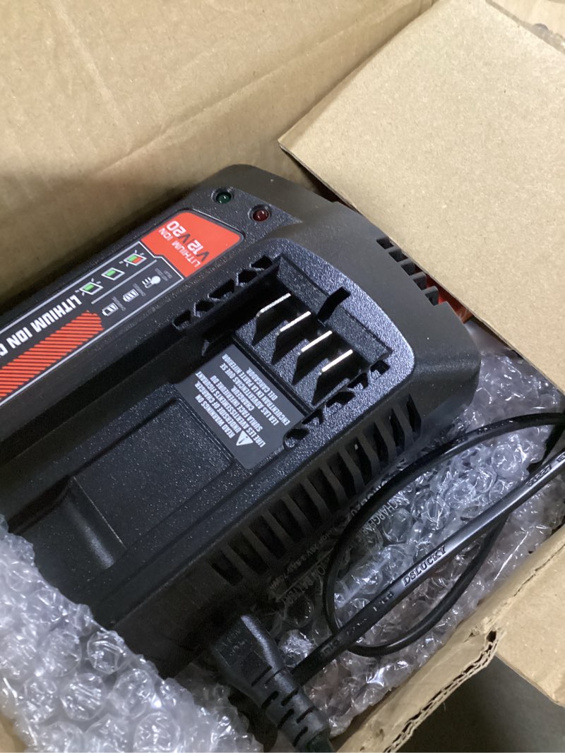 Condition photo showing As Is for energup 2pack 20v 3.5ah replacement v20 craftsman 20v lithium battery and charger kit for cmcb202 cmcb204 cmcb206 cmcb201 cmcb100 cmcb124 with cmcb104 craftsman 20volt battery charger