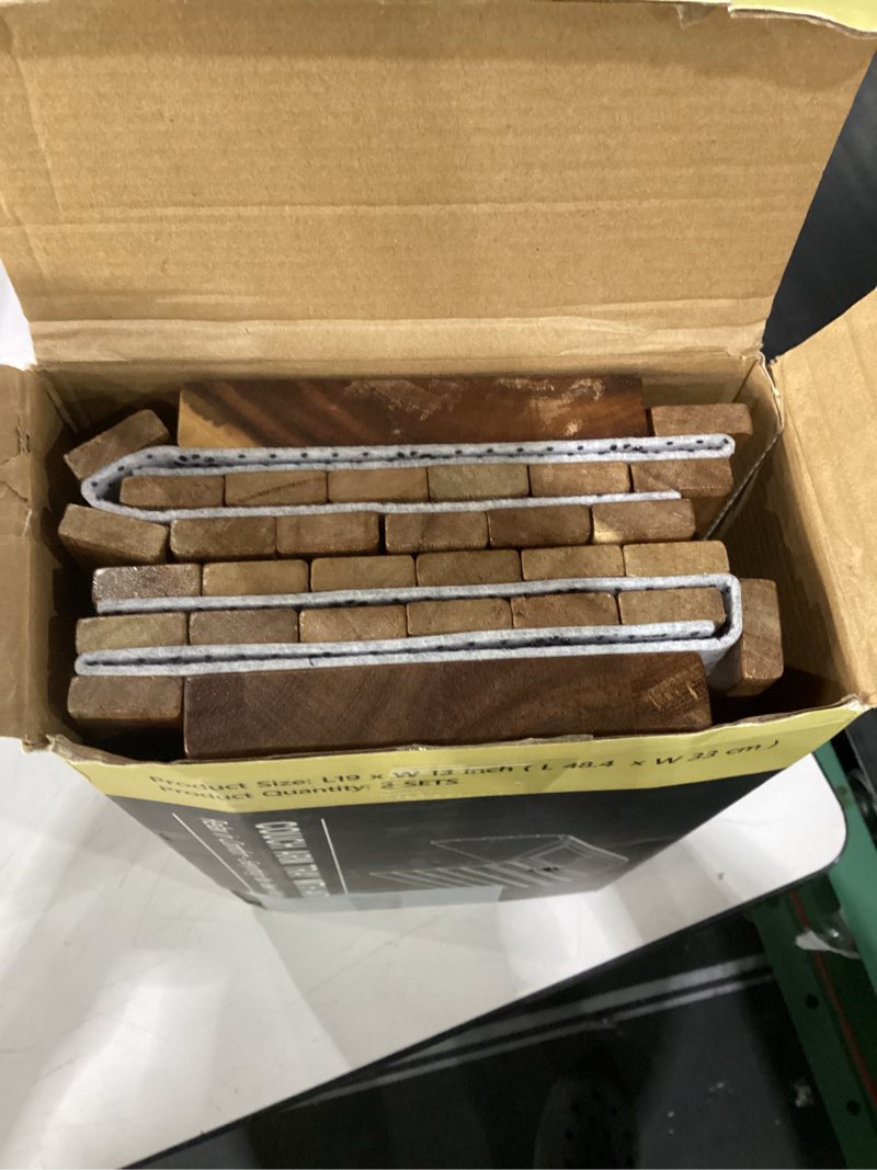 Condition photo showing Good Condition for Danfoxer Sofa Arm Tray,Acacia Wood Folding Couch Arm Tray,Sofa Armrest Trays with Anti-Slip Pad for Drinks,Snacks,Phone,Remote Control 2 PC Brown 2 PC