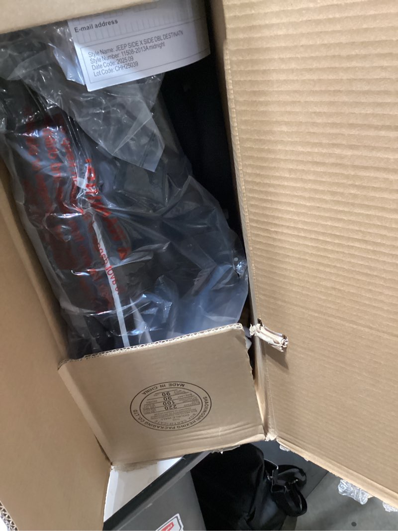 Condition photo showing New/Like New for jeep destination ultralight side x side double stroller, midnight