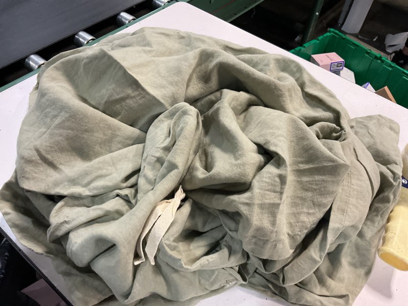 quince european linen duvet cover queen size in willowleaf
