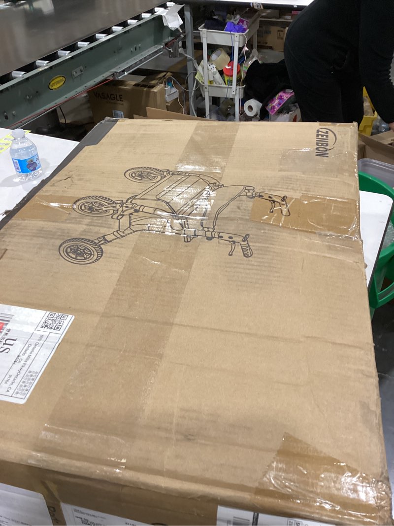 Condition photo showing New/Like New for Rollator Walker for Seniors/Adults Foldable Rolling Walker with Seat 330 lbs Capacity 10 inch Wheels Hand Grips Adjustable Height Lightweight Durable Aluminum Walker Removable Back Support (Black)