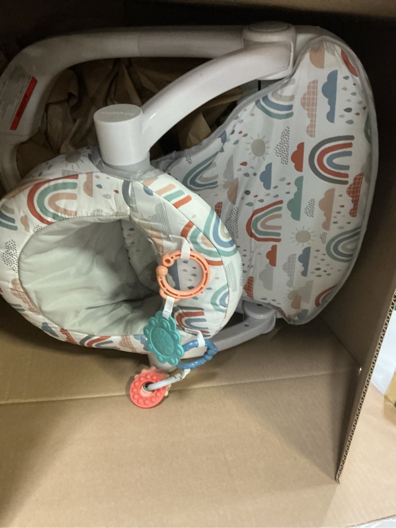 Condition photo showing Good Condition for fisher-price portable baby chair sit-me-up floor seat with developmental toys & machine washable seat pad, rainbow showers