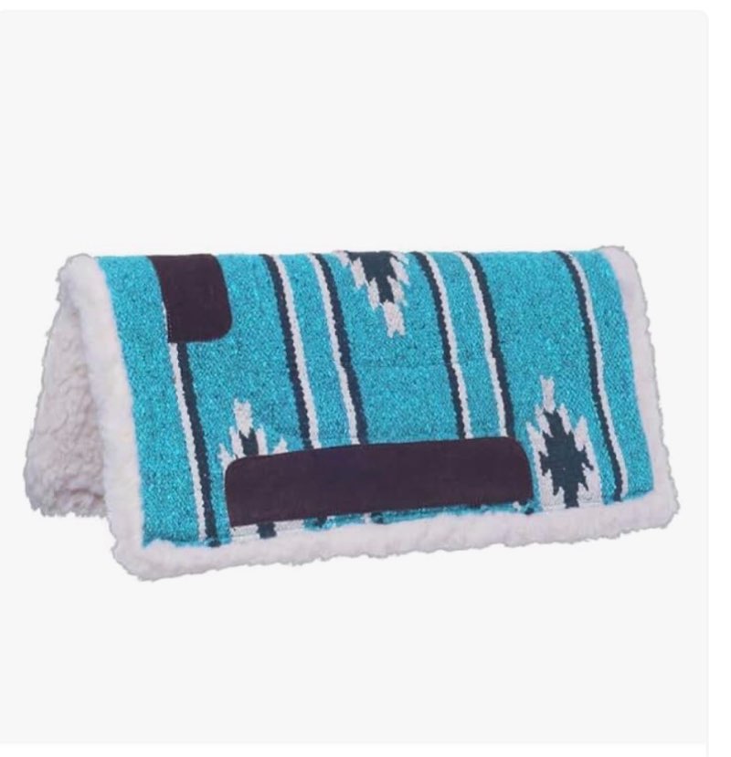tough 1 miniature sierra saddle pad southwestern teal/black/cream