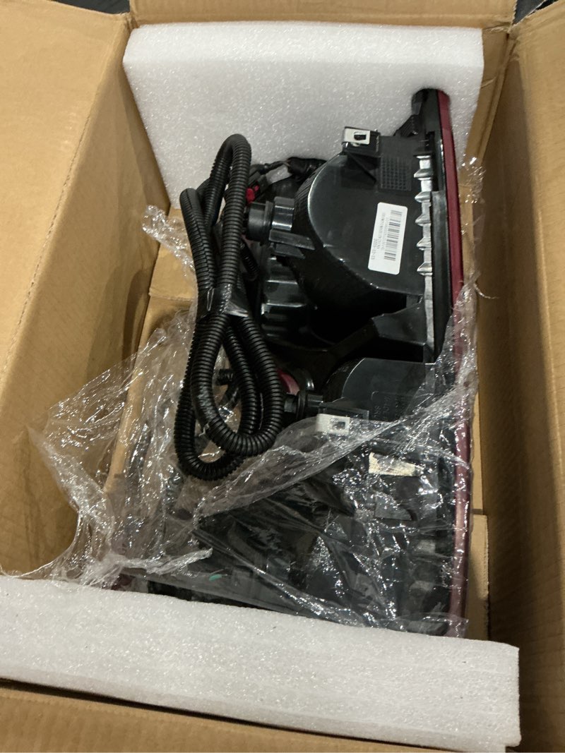 Condition photo showing As Is for halogen tail light compatible with 2019-2024 chevy silverado 1500 2500hd 3500hd left driver side replace part number 84554656 (halogen type) halogen type left driver side