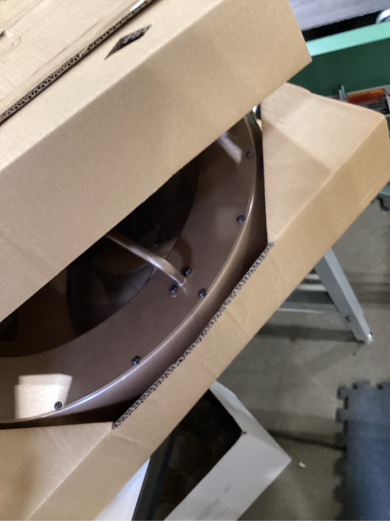 Condition photo showing Good Condition for Ceiling Fans with Lights and Remote, 20\" Modern Low Profile Ceiling Fan with Light, 2700K-7000K Stepless Dimming Fandelier Flush Mount Led Fan Light and 6 Wind Speeds for Bedroom Bronze 