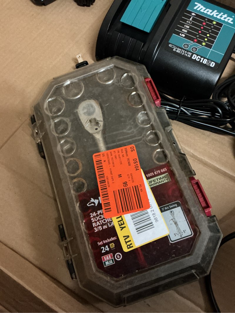 Condition photo showing New/Like New for husky 3/8 in. drive ratchet sae/metric standard socket set (24-piece)