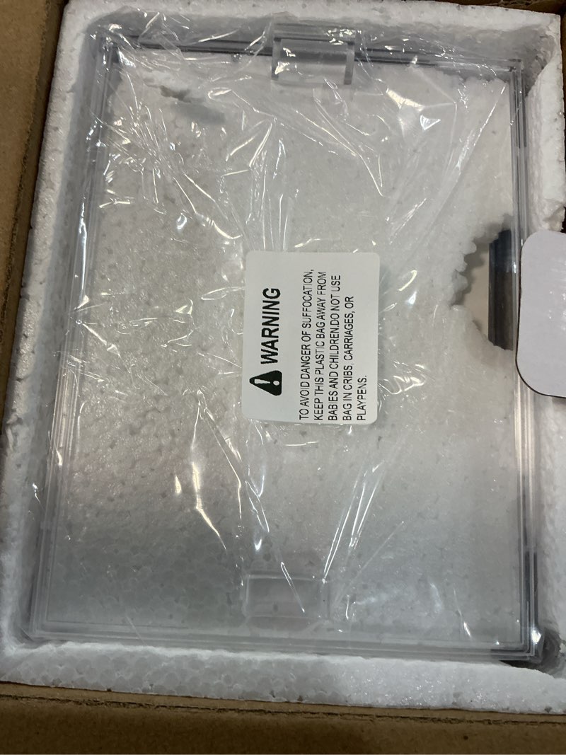 Condition photo showing Good Condition for KYODOLED Clear Donation Box for Fundraising with Lock & Sign Holder, Multi-Use Voting and Raffle Box, Tip Jar, Secure Storage, Durable Plastic, 6.2'' x 4.6'' x 4.0''