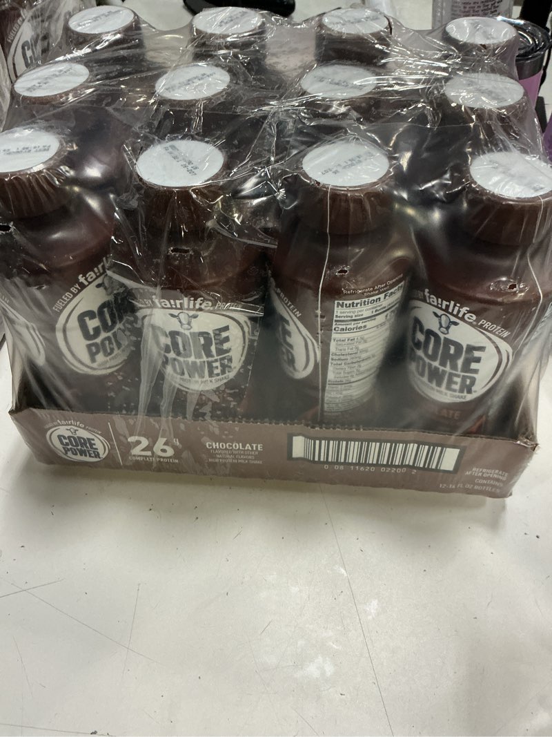 Condition photo showing New/Like New for (Best by:Dec/30) Core Power Protein Shake, Chocolate, 26g Bottle, 14oz, 12 Pack Chocolate 14 Fl Oz (Pack of 12)