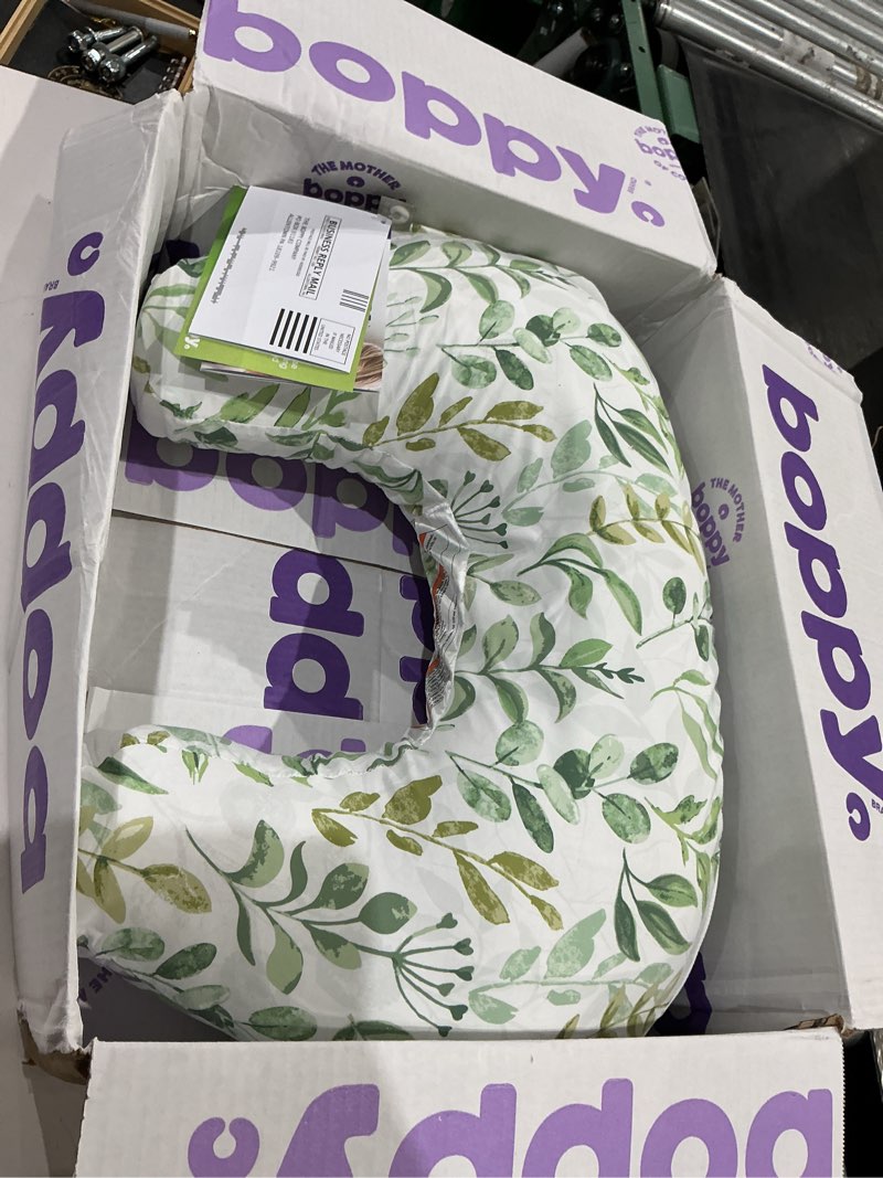 Condition photo showing New/Like New for boppy nursing pillow - firm, ergonomic u-shaped bottle and breastfeeding pillow with high lift for comfort and support, spacious surface - cream retro squiggles new nursing pillow cream retro squiggles