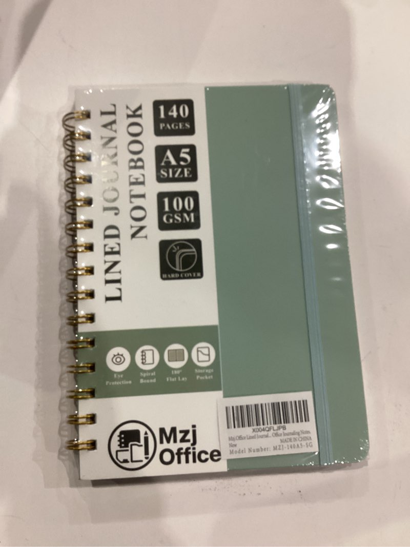 Condition photo showing New/Like New for Lined Journaling Notebook for Women, A5 Spiral Notebook with 100gsm Thick Paper, 70 Sheets / 140 Pages, Notebooks for Work, Journals, Notes, Bible Study, and Daily Use Sage Green A5 | 5.83" x 8.27"