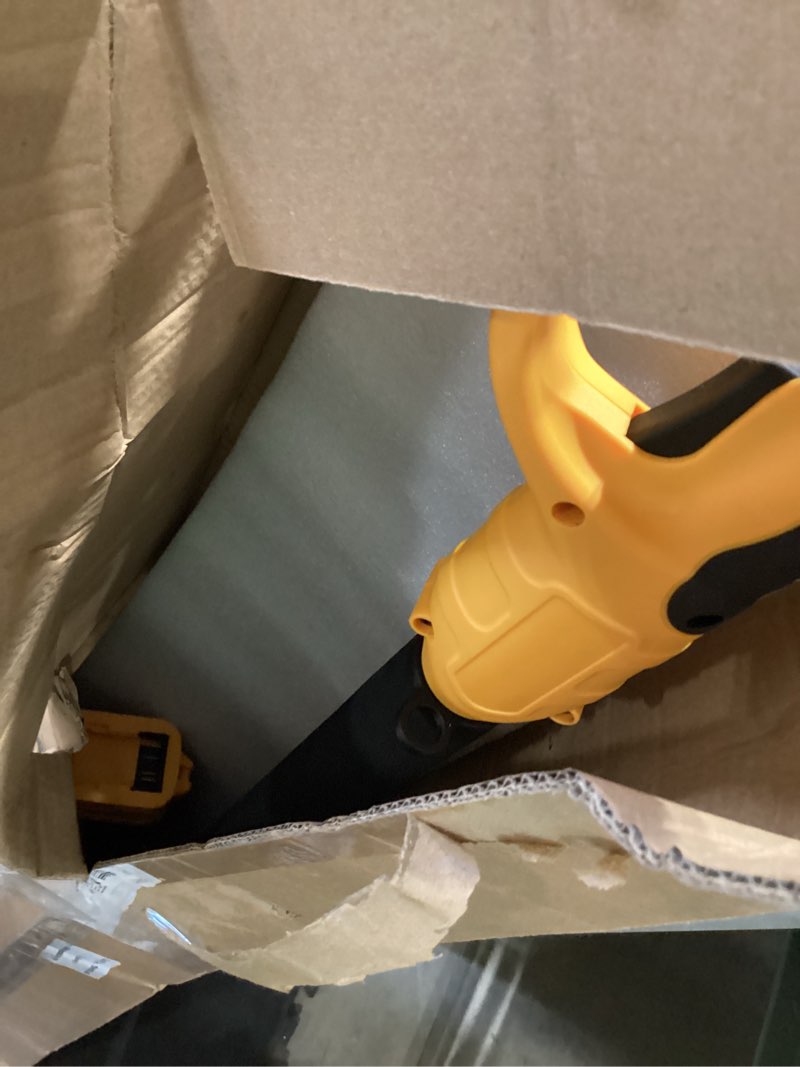 Condition photo showing As Is for incomplete 4-in-1 cordless pole saw & electric pruning shears for dewalt 20v battery, 8 inch brushless mini chainsaw with extension pole, 15 ft reach, auto oiling, for tree trimmer branch cutter(no battery)
