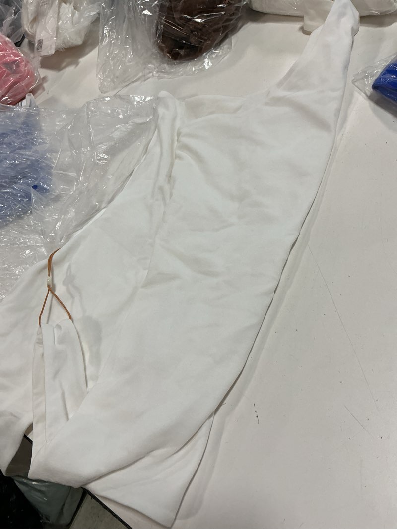 Condition photo showing Good Condition for stretch cotton jersey square neck tank bodysuit, s, soft white