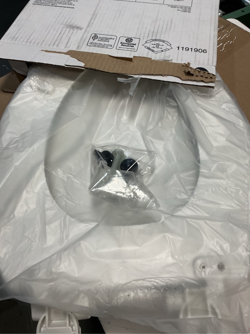 Condition photo showing New/Like New for kohler stonewood quiet-close elongated toilet seat, slow close design, durable wood, easy installation, universal fit, white finish, k-20466-0