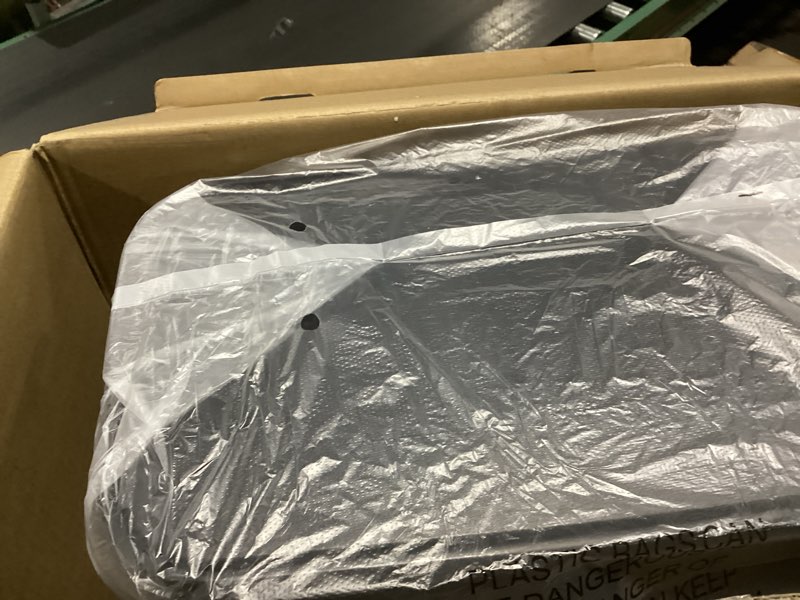 Condition photo showing Good Condition for Glad Slim Trash Can with Clorox Odor Protection - Narrow Kitchen Garbage Bin with Soft Close Lid, Step On Foot Pedal and Waste Bag Roll Holder, Stainless Steel, 45 Liter