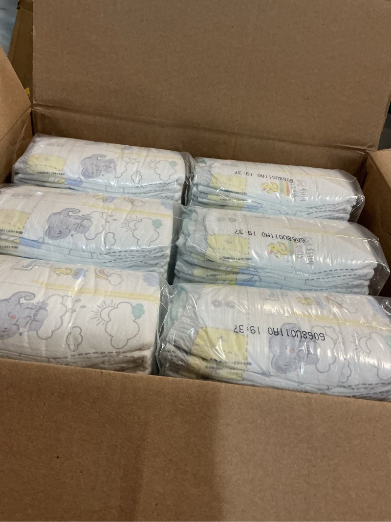 Condition photo showing New/Like New for pampers swaddlers diapers, size 2 (10-22 lbs), 186 count, absorbent, keeps baby dry and comfortable, skin safe disposable baby diaper (packaging may vary) size 2 186