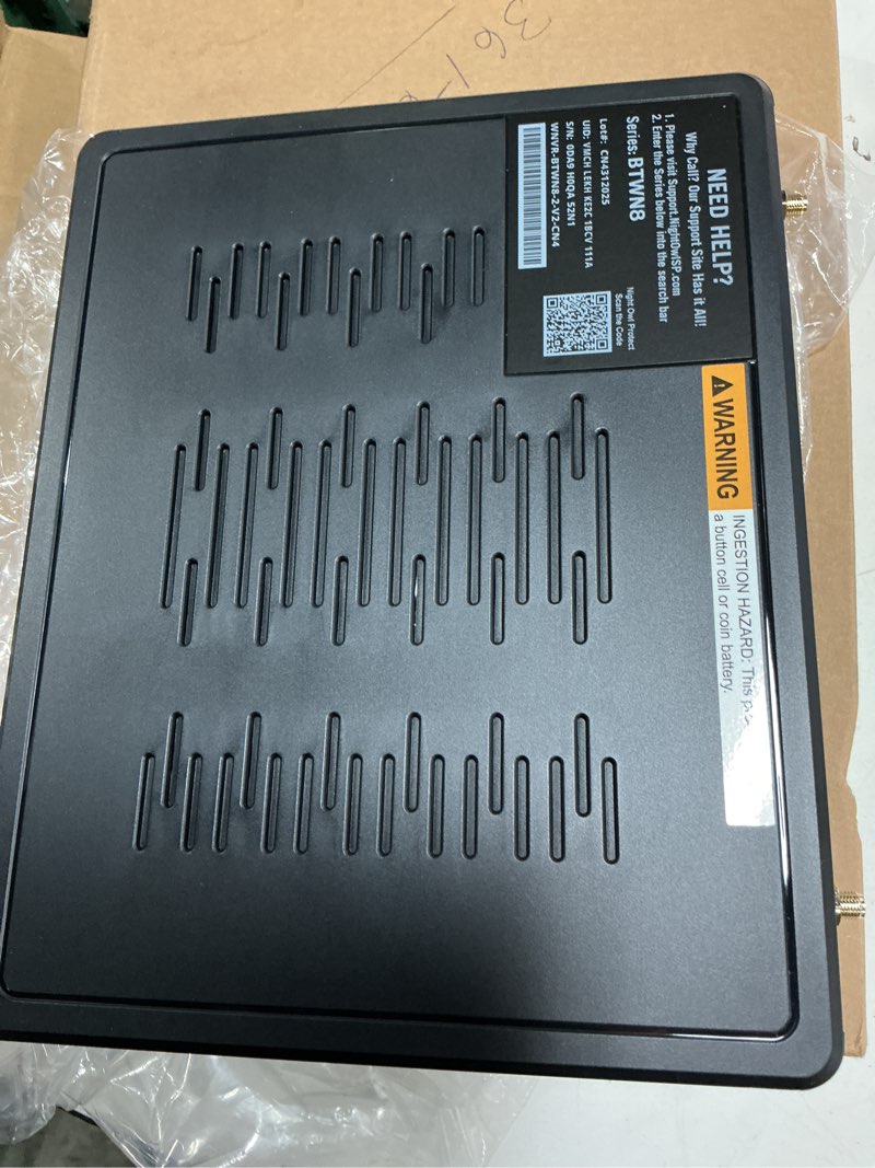 Condition photo showing As Is for night owl 10 channel bluetooth video home security camera system with (4) wi-fi ip 4k hd indoor/outdoor spotlight cameras 2-way audio and 1tb hard drive, btwn8-4l1