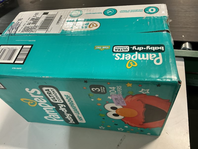 Condition photo showing New/Like New for Pampers Diapers - Baby Dry - Size 3, 104 Count, Absorbent Disposable Infant Diaper (Packaging May Vary) Size 3 104