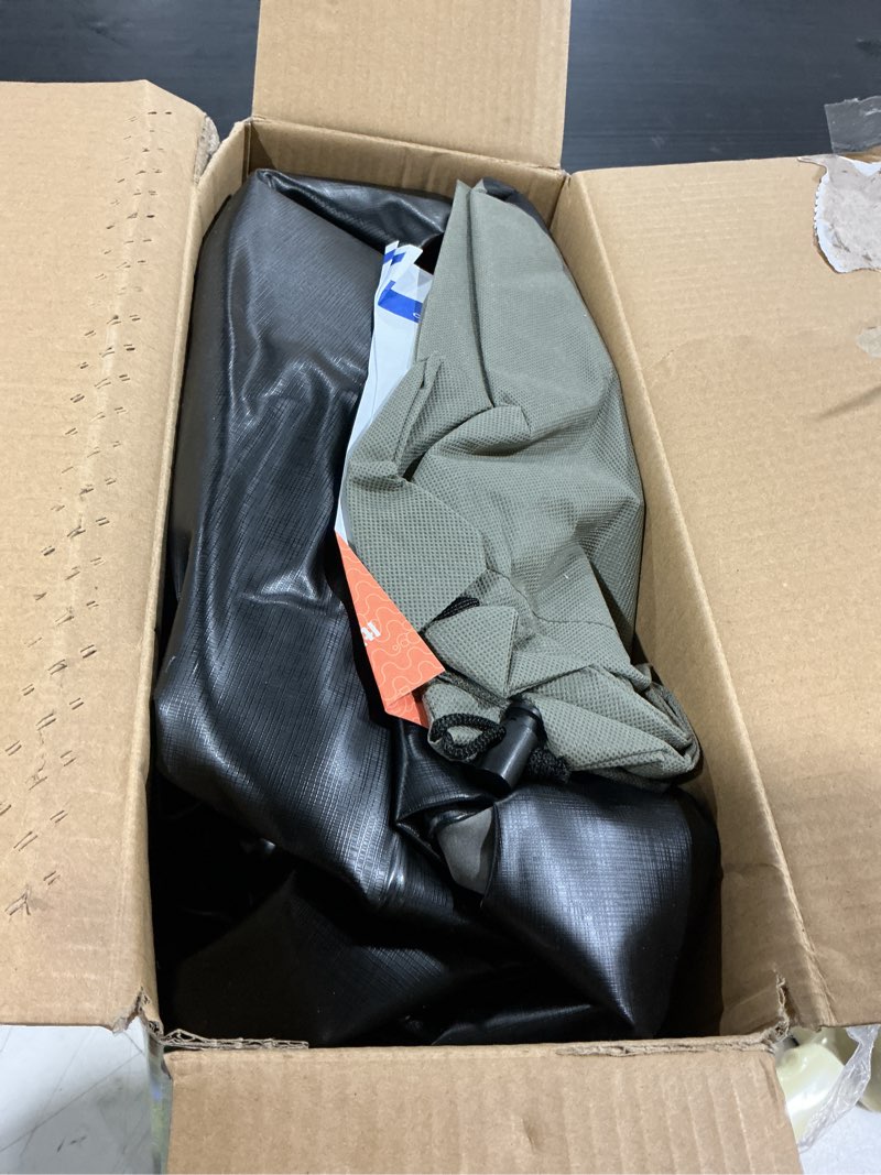 Condition photo showing As Is for ozark trail 13" queen indoor & outdoor air mattress with built-in usb pump