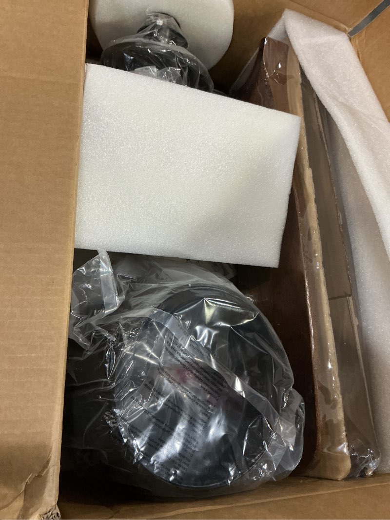 Condition photo showing New/Like New for Ceiling Fans with Lights and Remote Control, 42 Inch Solid Wood Blade, Low Profile Flush Mount, LED Dimmable DC Reversible Modern Ceiling Fans with APP Control for Bedrooms, Living Rooms, Patio, Black Black 42 Inches