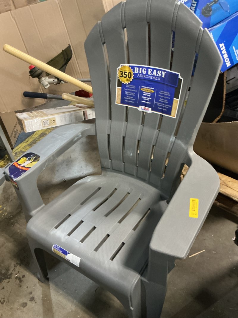 Condition photo showing As Is for adams big easy resin adirondack chair