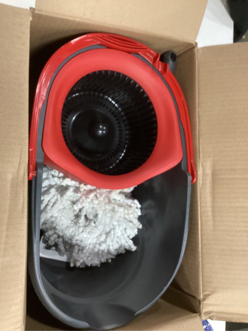 Condition photo showing Good Condition for O-Cedar EasyWring Microfiber Spin Mop, Bucket Floor Cleaning System, Red, Gray, Standard Easywring Spin Mop & Bucket